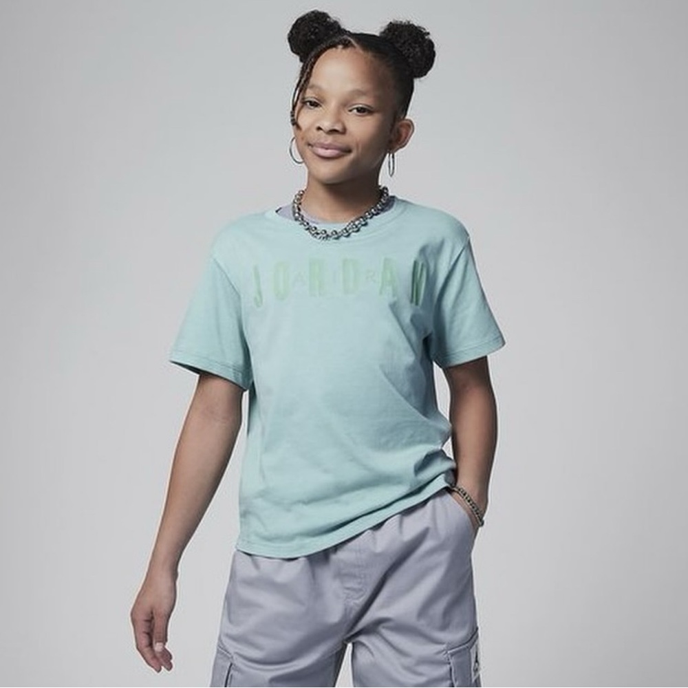 AIR JORDAN Post Up Boxy T-Shirt 'Teal'